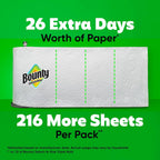 Bounty Quick-Size Paper Towels, White, 12 Family Triple Rolls = 40 Regular Rolls