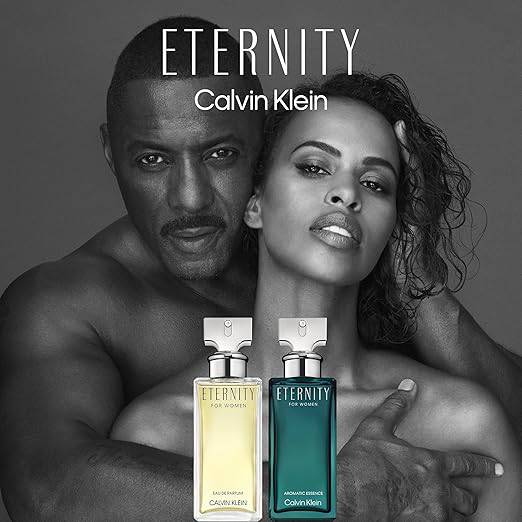 Calvin Klein Eternity floral women's perfume bottle with white lily, rose, sandalwood, and amber, long-lasting fragrance.