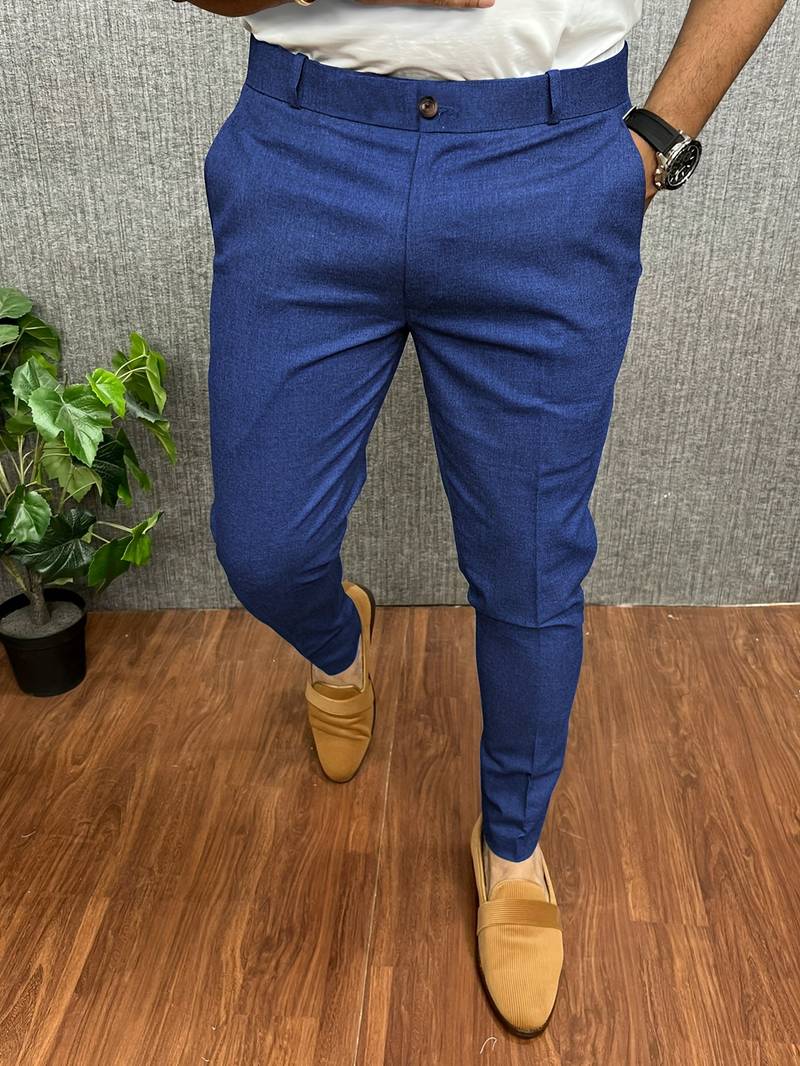 Modieuze Heren Net Chino Broek