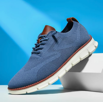 Mesh Sneakers with Cushioned Sole for Men