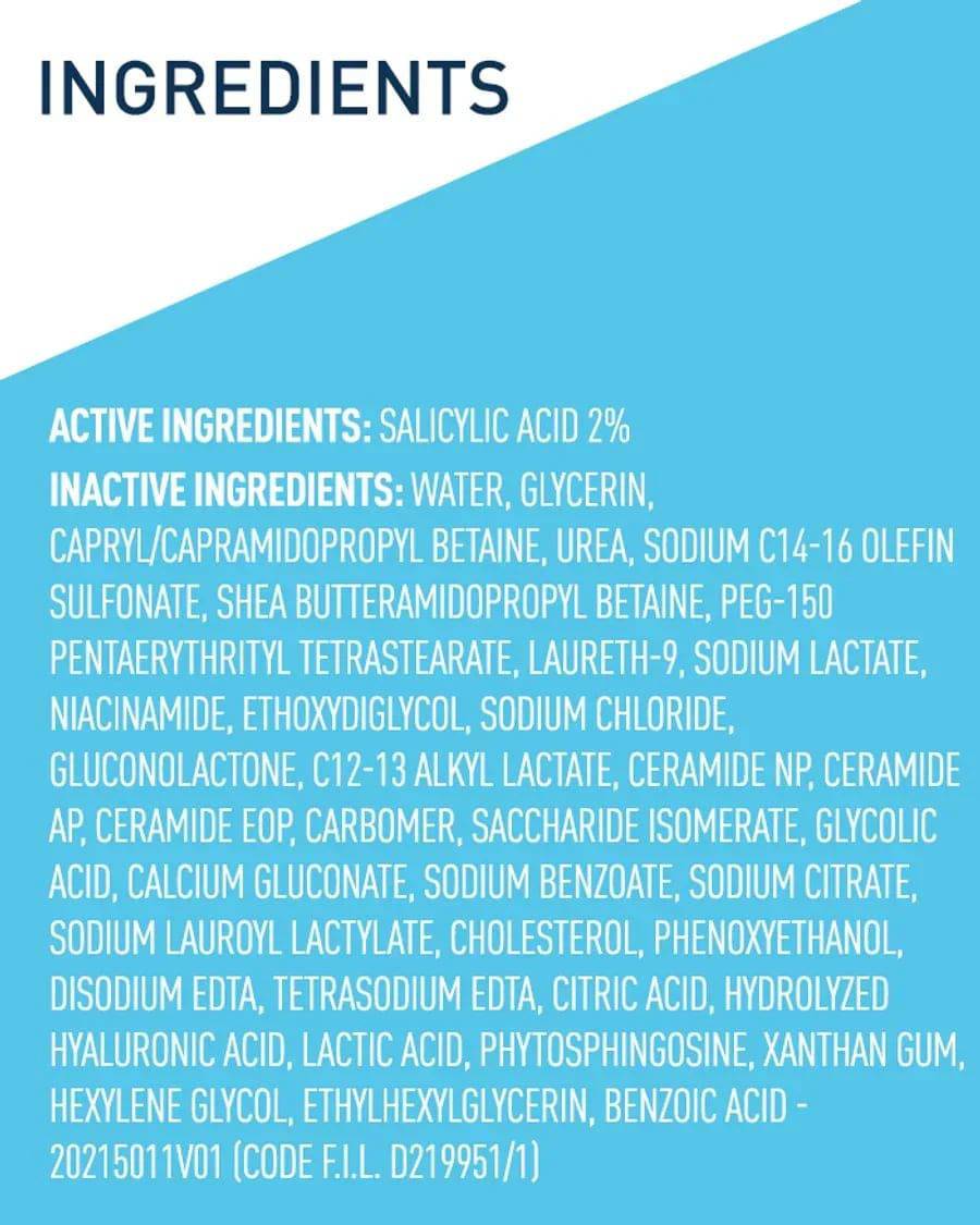 CeraVe Psoriasis Cleanser in an 8oz bottle, gentle facial and body cleanser for psoriasis-prone skin, by SlimBag