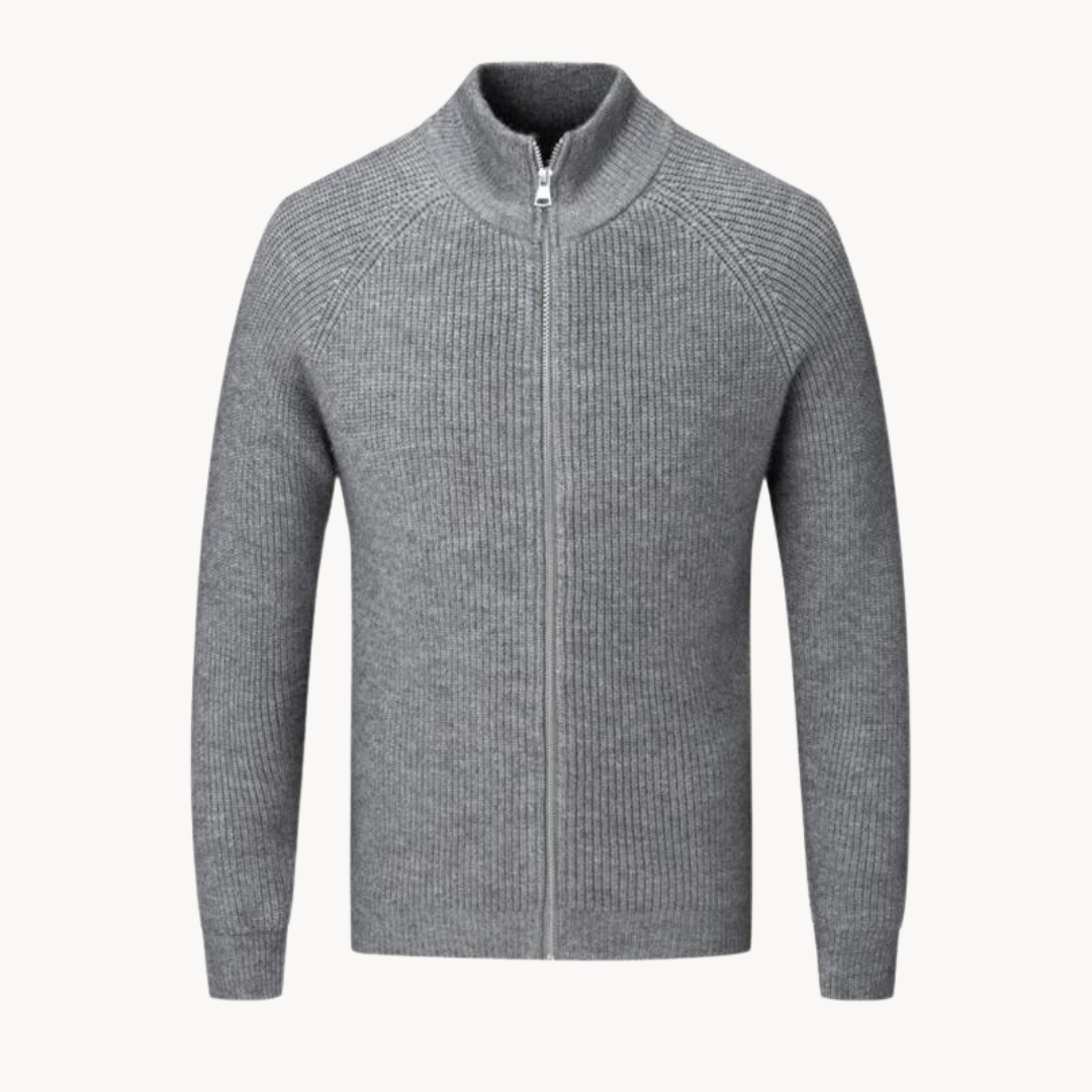 Smart Casual Zip Cardigan for Men
