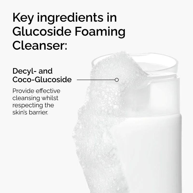 SlimBag Glucoside Foaming Cleanser in a pump bottle, showcasing its gentle facial cleanser formula.