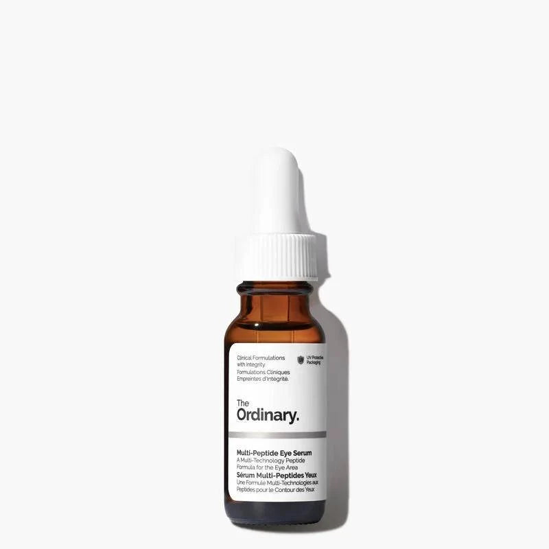 SlimBag Multi-Peptide Eye Serum in a sleek bottle, designed to reduce puffiness and brighten the eye area.