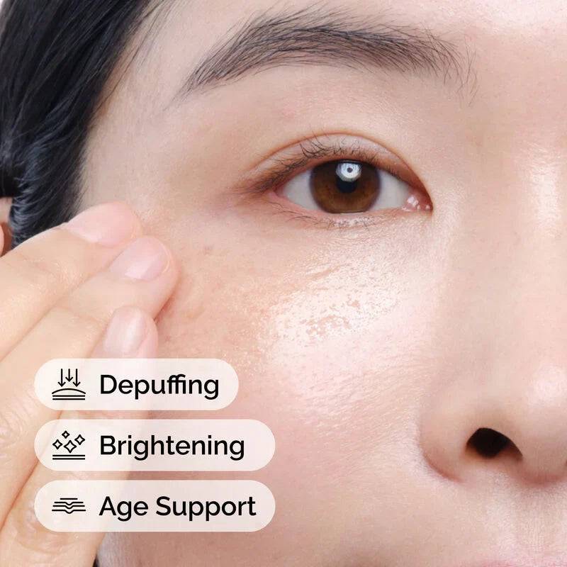 SlimBag Multi-Peptide Eye Serum in a sleek container, showcasing its smooth, hydrating formula for eye skincare.