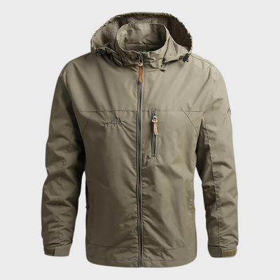 Casual Style Waterproof Hooded Rain Jacket for Men