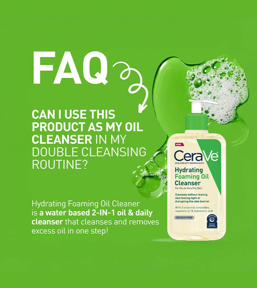 CeraVe Hydrating Foaming Oil Facial Cleanser