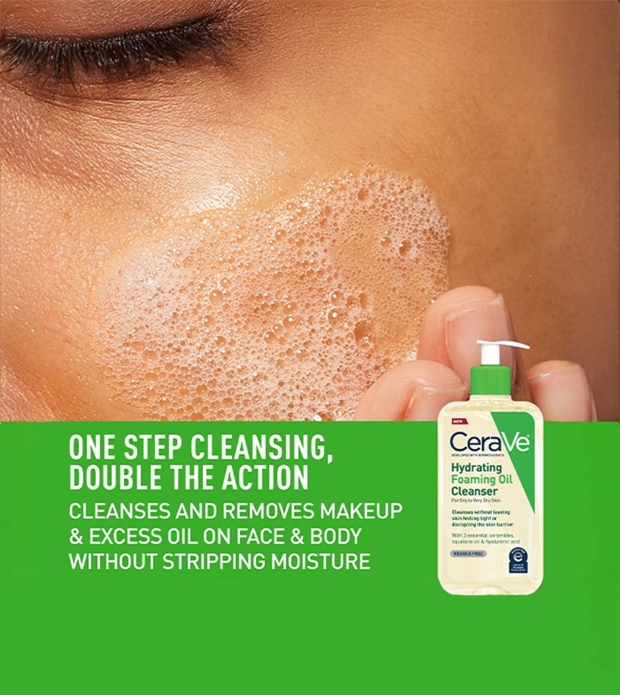 CeraVe Hydrating Foaming Oil Facial Cleanser