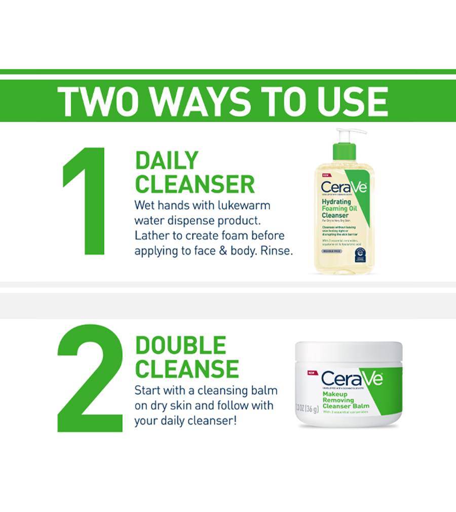 CeraVe Hydrating Foaming Oil Facial Cleanser