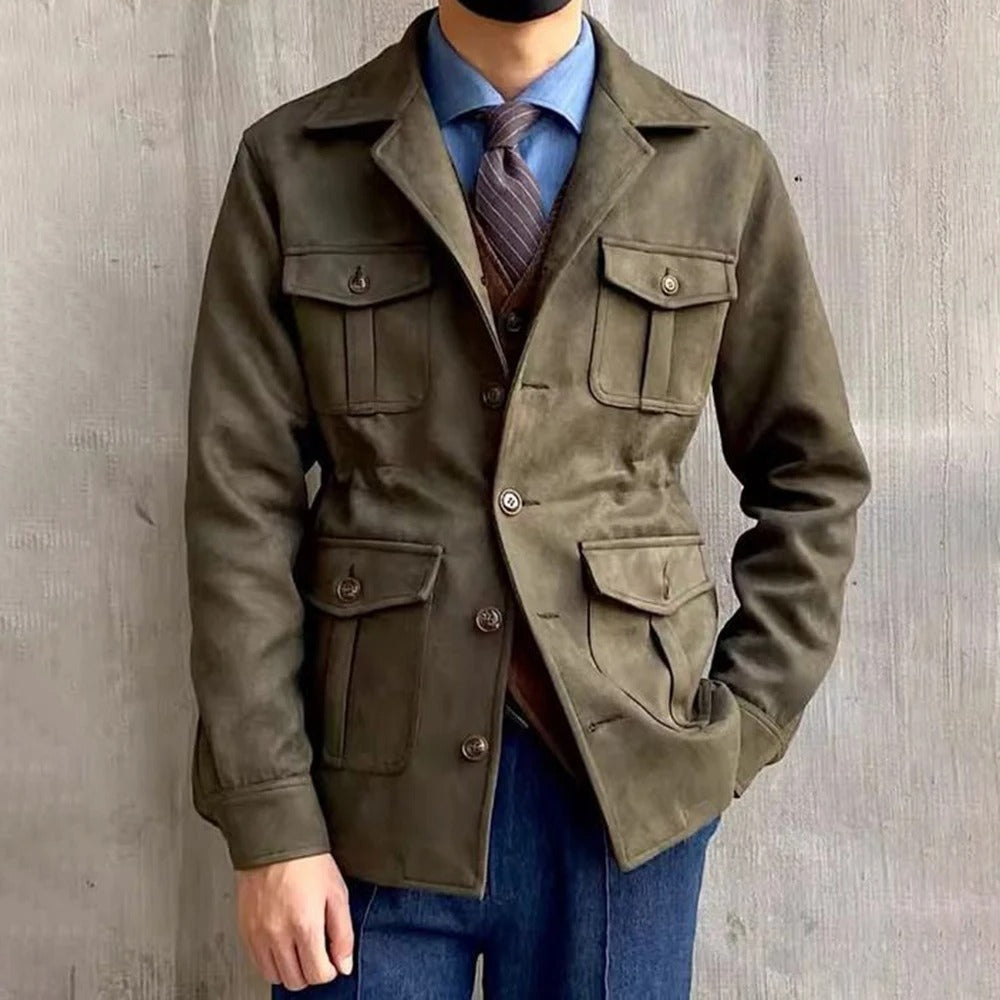 Men’s Tailored Field Jacket | Smart Four-Pocket Safari