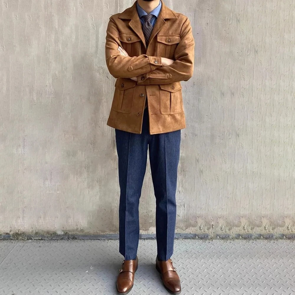 Veste de terrain ajustée pour homme | Safari intelligent à quatre poches