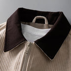 Men’s Textured Zip Jacket | Casual Bomber with Collar