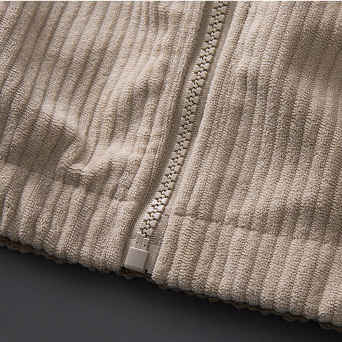 Men’s Textured Zip Jacket | Casual Bomber with Collar