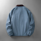 Men’s Textured Zip Jacket | Casual Bomber with Collar