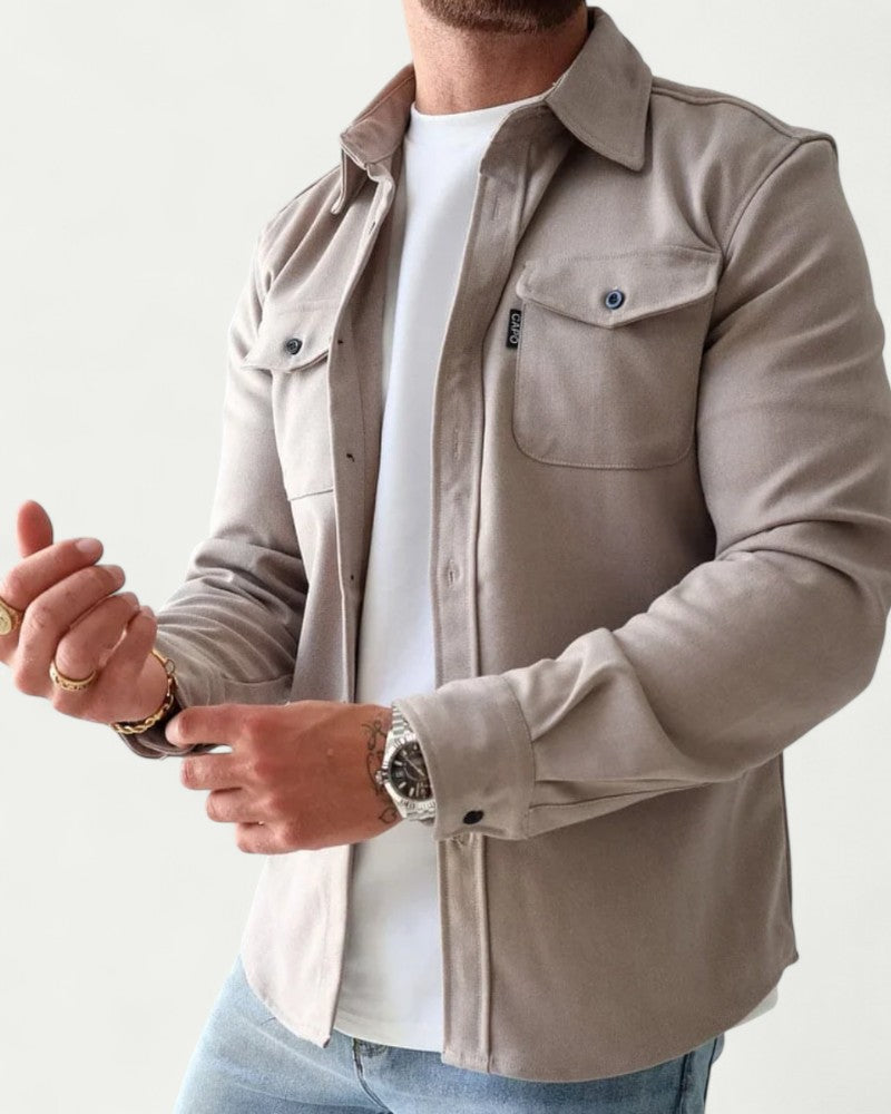 Mens Overshirt Long Sleeve Smart Casual Look