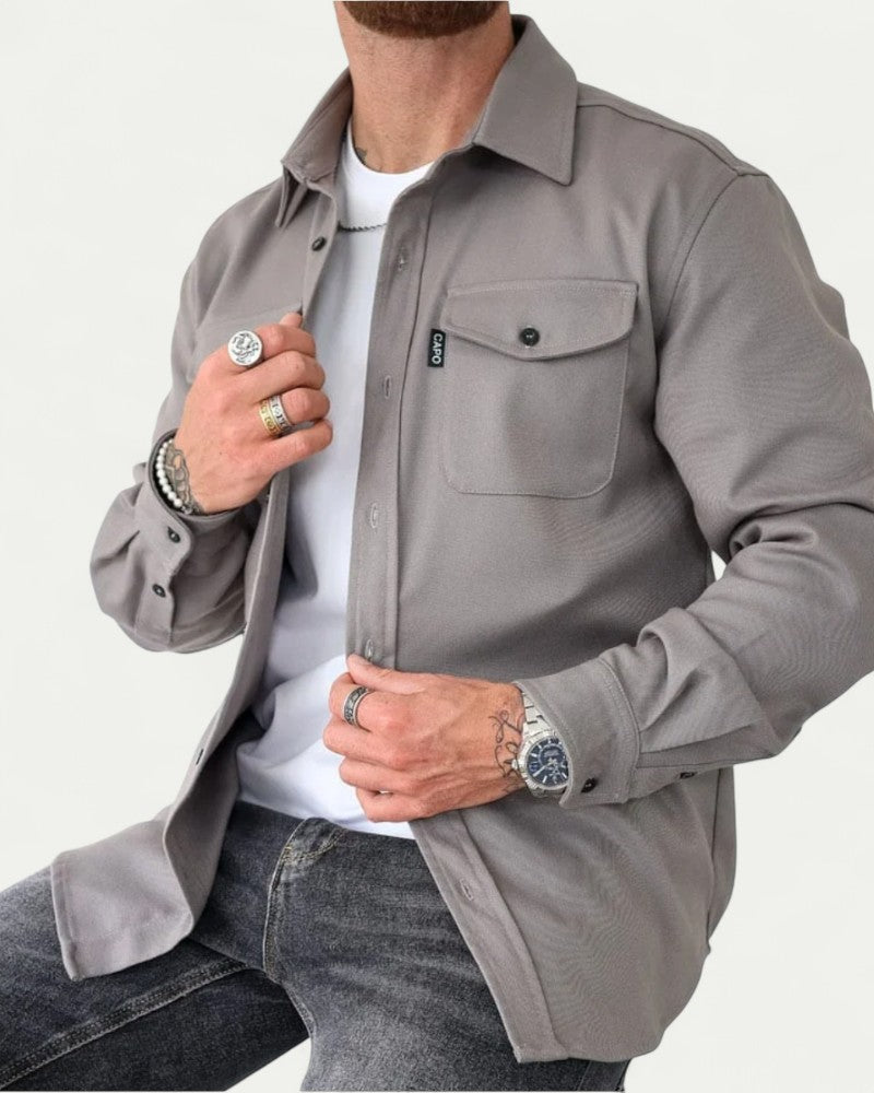 Mens Overshirt Long Sleeve Smart Casual Look