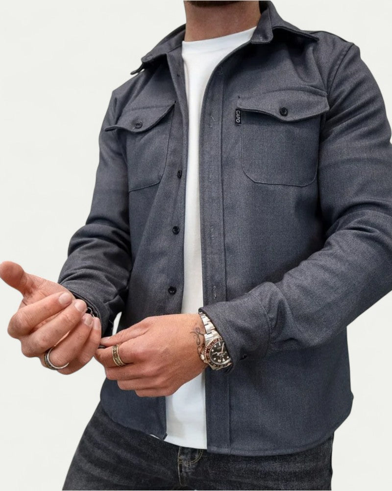Mens Overshirt Long Sleeve Smart Casual Look