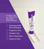 SlimBag Skin Renewing Brightening Lotion with SPF 30, featuring a sleek bottle and fresh, radiant skin on a model's face.