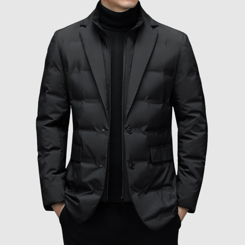 Men Padded Blazer | Quilted Jacket with Smart Fit