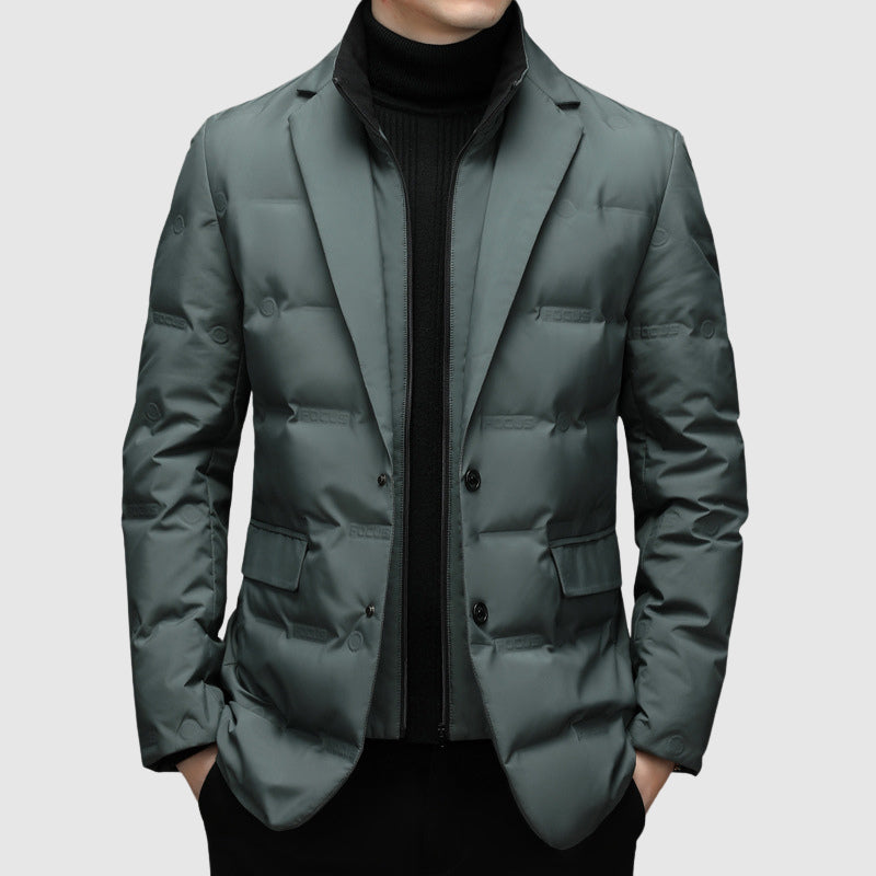 Men Padded Blazer | Quilted Jacket with Smart Fit
