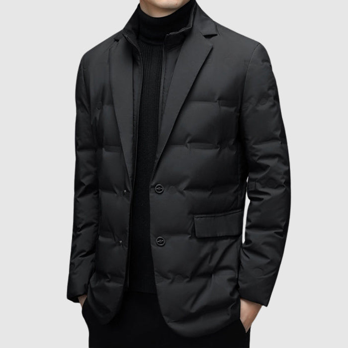Men Padded Blazer | Quilted Jacket with Smart Fit