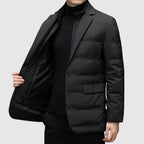 Men Padded Blazer | Quilted Jacket with Smart Fit