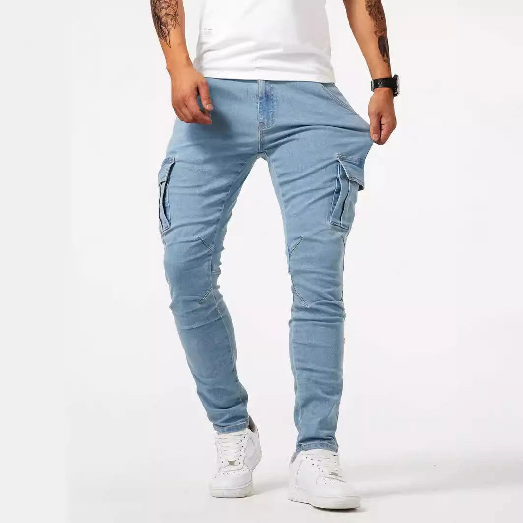 Męskie zwężane dżinsy | Wygodny elastyczny denim
