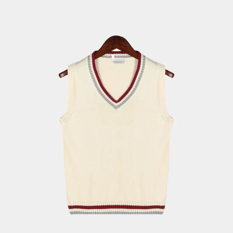 Men’s Preppy V-Neck Vest | Classic Cable Knit Layer