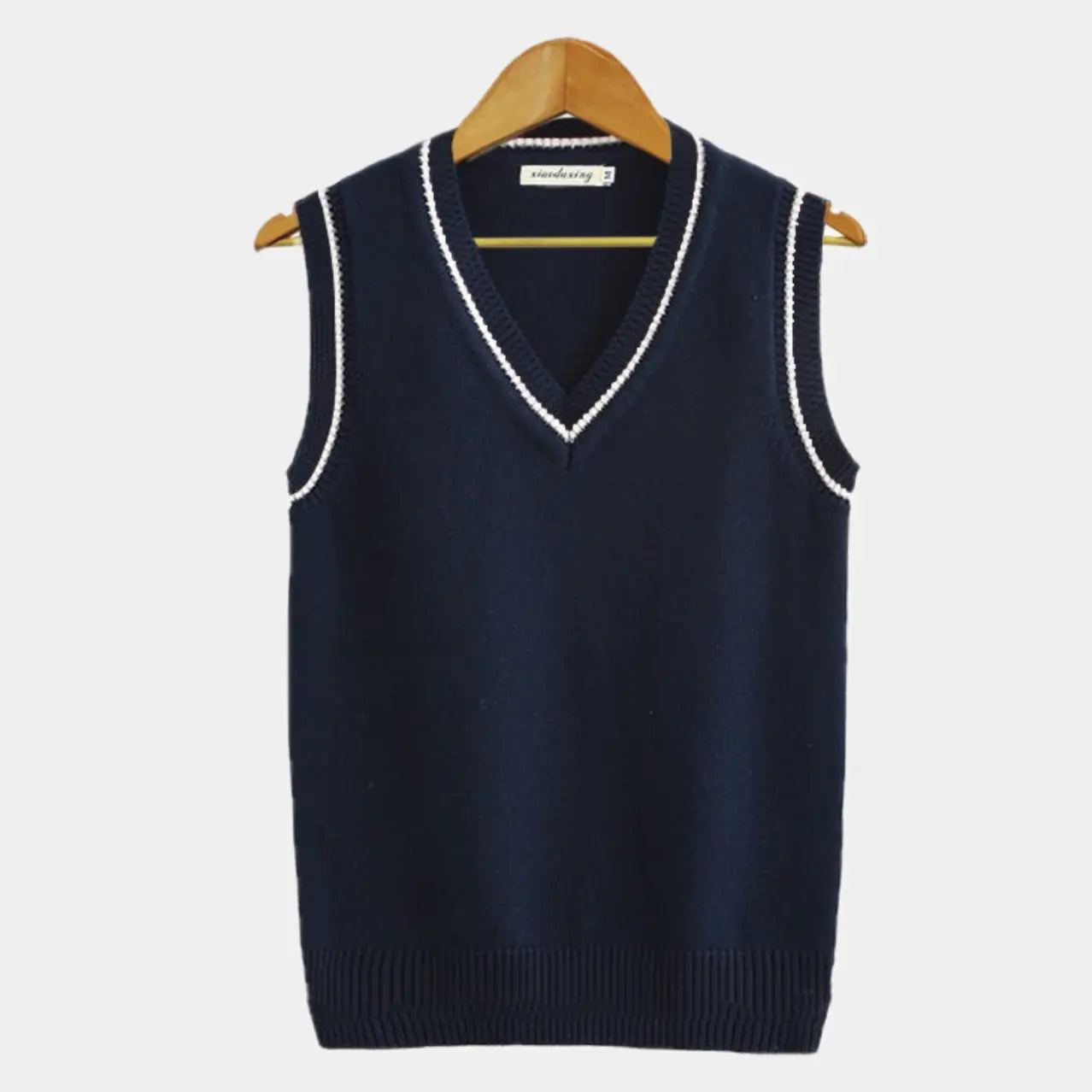 Men’s Preppy V-Neck Vest | Classic Cable Knit Layer