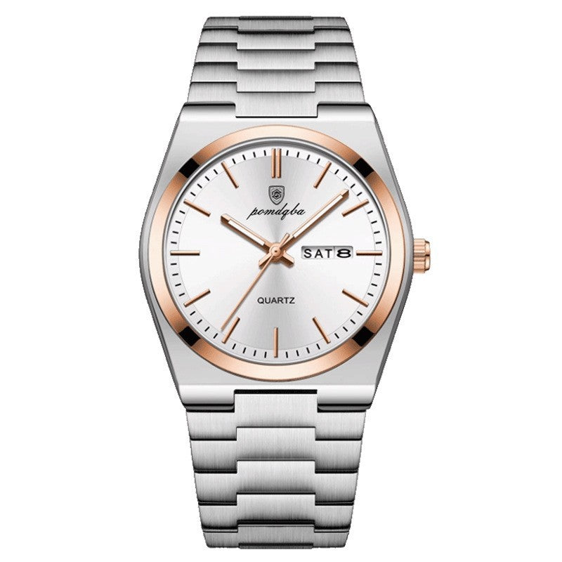Stainless Steel Ultra‑SlimWatch for Men