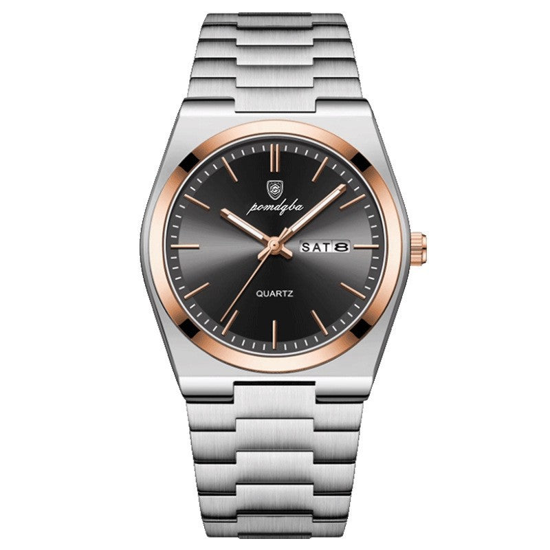 Stainless Steel Ultra‑SlimWatch for Men