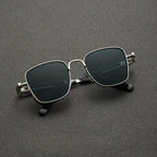 Square Frame Metal Sunglasses For Men