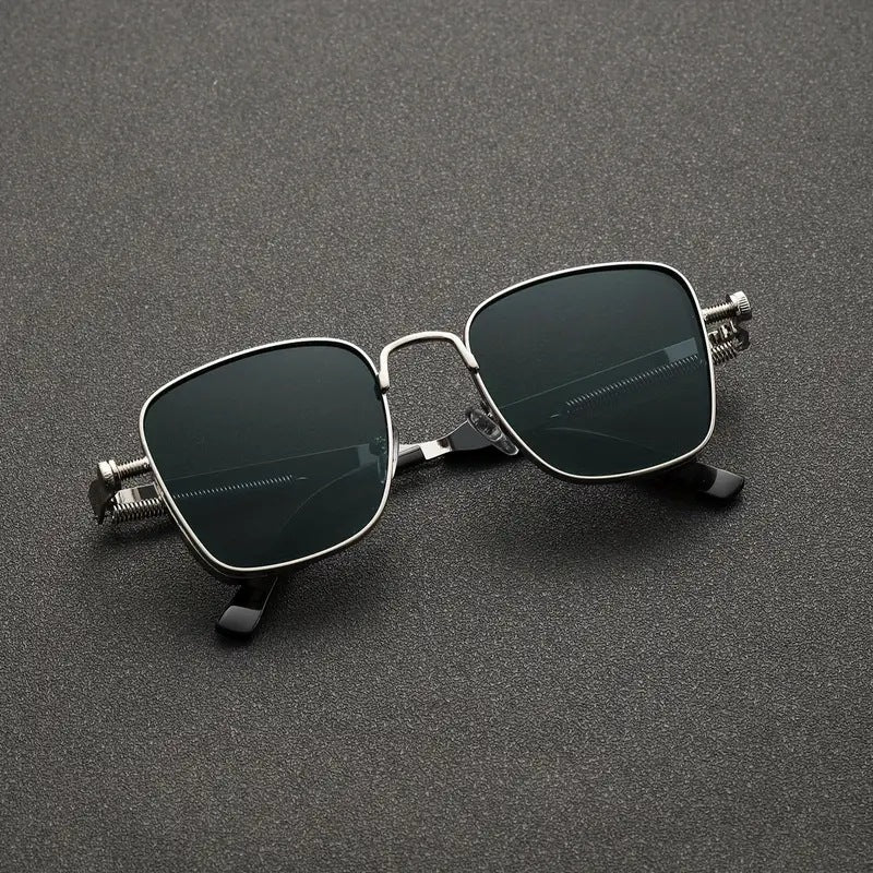 Square Frame Metal Sunglasses For Men