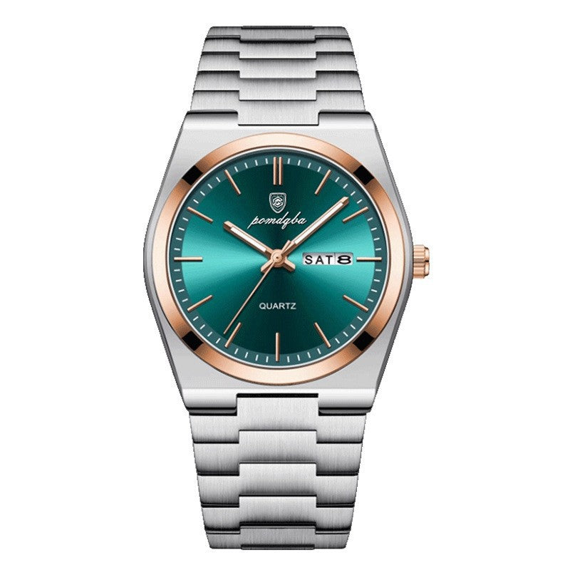 Stainless Steel Ultra‑SlimWatch for Men