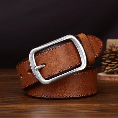 Leather Vintage Belt For Mens Jeans