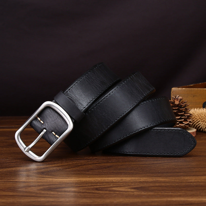 Leather Vintage Belt For Mens Jeans