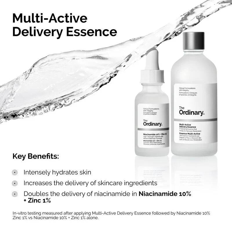 SlimBag Multi-Active Delivery Essence bottle with dropper cap, featuring sleek packaging and vibrant branding.