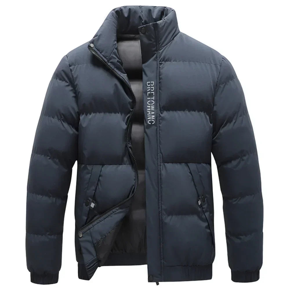 Weatherproof men's jacket with collar