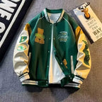 Men’s Varsity Letterman Jacket | Snap-Button Bomber