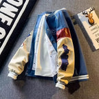 Men’s Varsity Letterman Jacket | Snap-Button Bomber