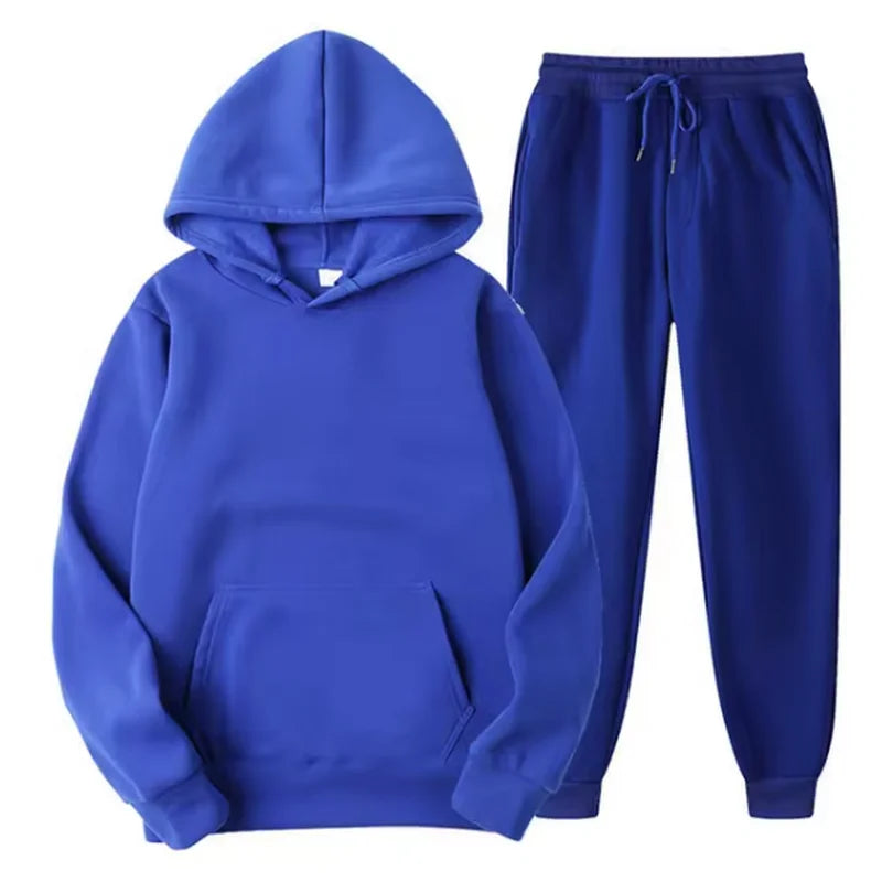 2-delig Tracksuit – Hoodie & Drawstring Pants (Unisex Sportwear)