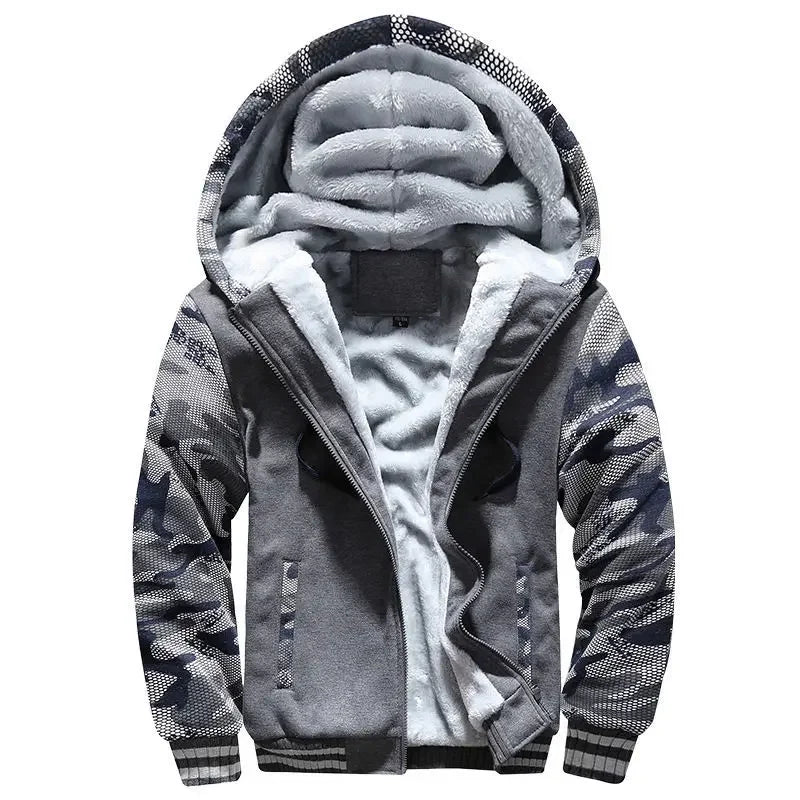 Men's quilted Hooded jacket