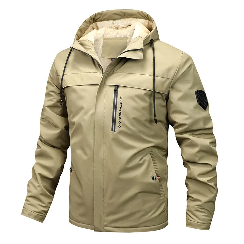 Men's fleece long Sleeved quilted jacket