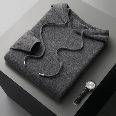 Casual Fit Hooded Jumper with Drawstrings for Men