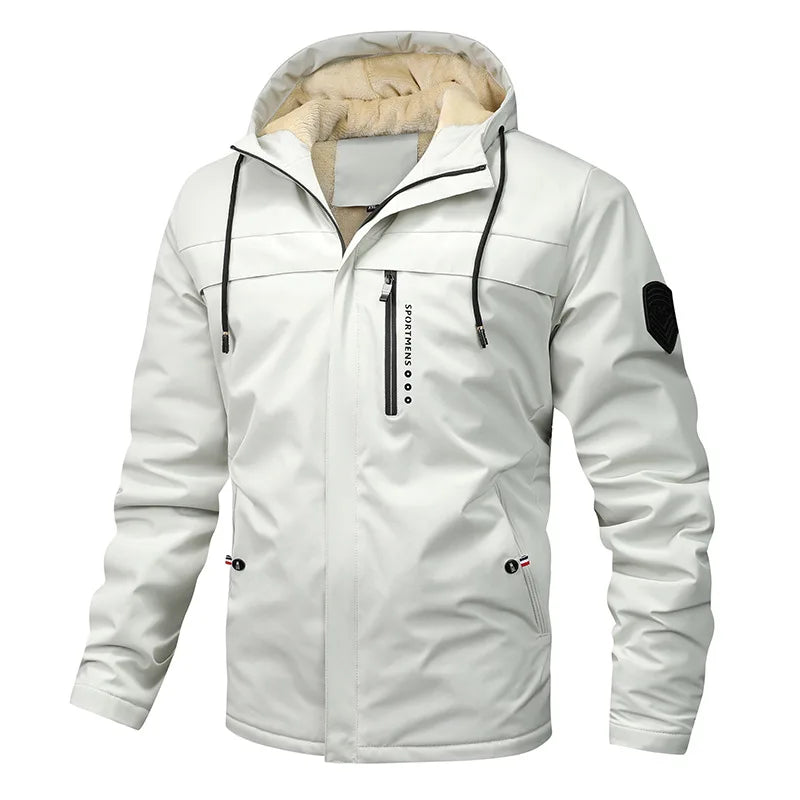 Men's fleece long Sleeved quilted jacket