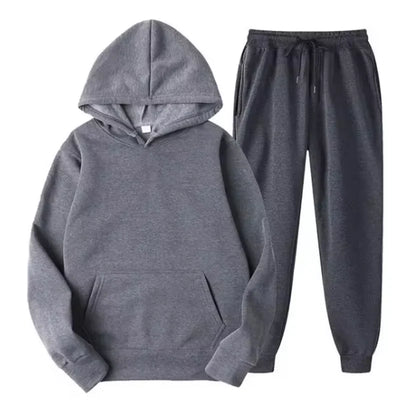 2-delig Tracksuit – Hoodie & Drawstring Pants (Unisex Sportwear)