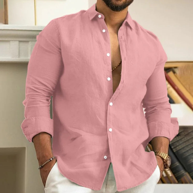 Lightweight Shirt with Classic Collar for Men