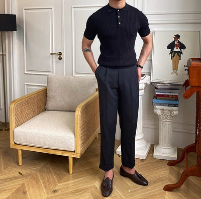 Polo Shirt with Classic Collar for Men