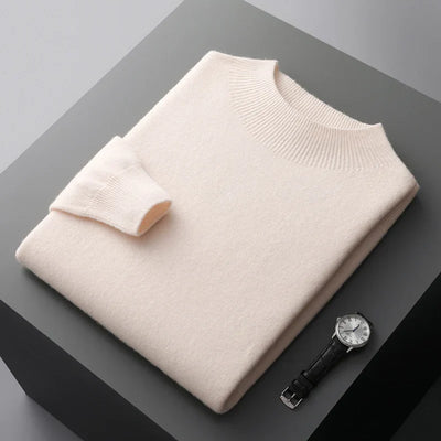 Merino Wool Pullover with Crew Neck for Men