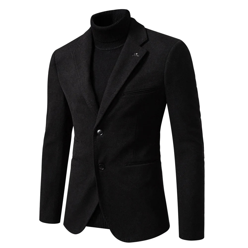 Men Textured Blazer | Classic Coat with Modern Silhouette